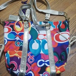 colorful Coach handbag